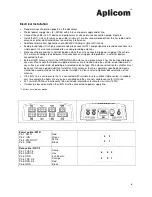 Preview for 6 page of APLICOM A11 Installation Manual