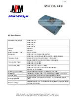 APM APM-2400G-N Specification Sheet preview