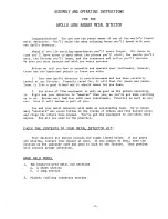 Preview for 2 page of Apollo Long Ranger Assembly And Operating Instructions Manual