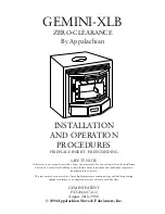 Appalachian Stove & Fabricators GEMINI-XLB Installation And Operating Manual preview