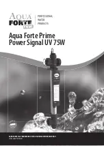 AQUA FORTE Prime UV 75W Instructions For Use Manual preview