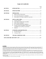 Preview for 2 page of Aqua Systems AQPC-35 Installation, Operation And Maintenance Manual