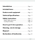 Preview for 5 page of AquaPur 110861 Operation And Safety Notes