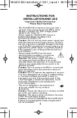 Preview for 3 page of AQUARAY MiniLED 500 Instructions For Installation And Use Manual