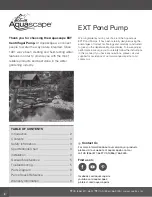 Preview for 2 page of AquaScape EXT 12000 Instructions & Maintenance