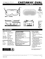 Aquatic CASTAWAY OVAL ai7236Clo Specification Sheet preview