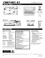 Aquatic Century 41 AI7248RC41 Specification Sheet preview