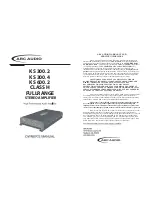 ARC Audio KS 300.2 Owner'S Manual preview