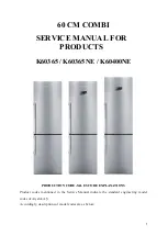 Preview for 1 page of arcelik K60365 Service Manual