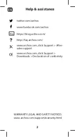 Preview for 2 page of Archos Access 55 3G Quick Start Manual