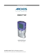 Archos MP3 Playe User Manual preview