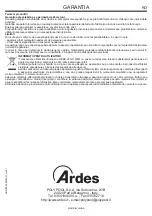 Preview for 39 page of ARDES AR7V04 Instructions For Use Manual