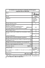 Preview for 8 page of ARDES TK45A Instructions For Use Manual