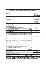 Preview for 24 page of ARDES TK45A Instructions For Use Manual