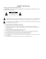 Arirang AR-909HD Safety Manual preview