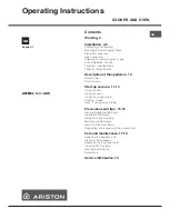 Preview for 1 page of Ariston A6TMC2 C X AUS Operating Instructions Manual