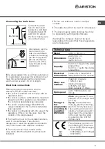 Preview for 3 page of Ariston AQ92D 497 EX Instructions For Installation And Use Manual