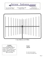 Arrow Antenna CR155 Manual preview