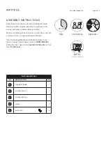 Preview for 2 page of Article 18732 Assembly Instructions Manual