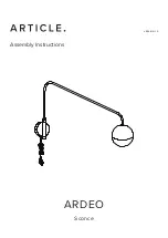 Article ARDEO Sconce Assembly Instructions preview