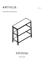 Article Krossa 35 Shelf Assembly Instructions preview