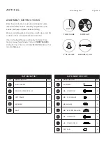 Preview for 2 page of Article ZOLA Assembly Instructions