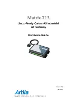 Preview for 1 page of Artila Matrix-713 Hardware Manual