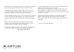 Preview for 2 page of Artusi ACH600X Operation Manual