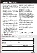 Preview for 45 page of Artusi AFGR935 Operation Manual