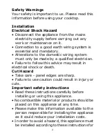 Preview for 2 page of Artusi CACC60 Instruction Manual / Installation Manual