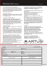 Preview for 6 page of Artusi CAGH95 Operation Manual