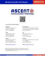 Preview for 31 page of Ascent Communication Technology IRD1516 Quick Reference Manual