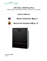 Asept-Air LIFE CELL 2550 Purity Plus Owner'S Manual preview