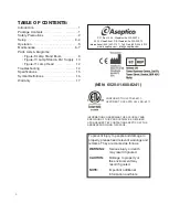 Preview for 2 page of Aseptico 6520-01-600-8241 Operation & Maintenance Manual