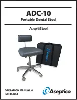 Aseptico ADC-10 AseptiStool Operations Manual & Parts List preview