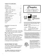 Preview for 2 page of Aseptico AEU-525 Transport III Operation & Maintenance Manual