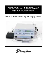 Preview for 1 page of Aseptico AEU-707A Operation And Maintenance Instruction Manual