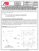 ASI VELARE 0661-1 Installation Manual preview