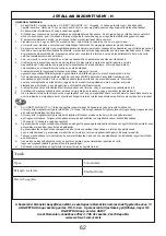 Preview for 62 page of Asist AE5PO85 Instructions For Use Manual