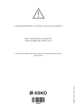 Preview for 36 page of Asko CC963614S Instructions For Use Manual