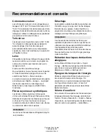 Preview for 13 page of Asko W6984 (French) Manuel Du Propriétaire