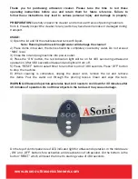 Preview for 2 page of ASONIC HOME 800 User Manual