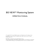 Preview for 3 page of Aspect Medical Systems BIS VIEW Operating Manual