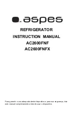 Preview for 54 page of Aspes AC2600FNF User Instruction