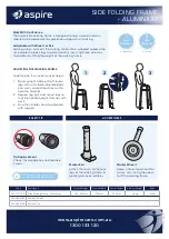 Preview for 2 page of Aspire Side Folding Frame Aluminium Manual