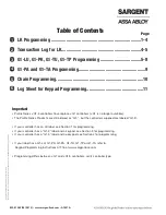 Preview for 2 page of Assa Abloy Sargent Profile G1-LU Programming Instructions Manual