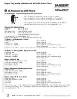 Preview for 4 page of Assa Abloy Sargent Profile G1-LU Programming Instructions Manual