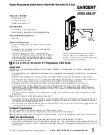 Preview for 7 page of Assa Abloy Sargent Profile G1-LU Programming Instructions Manual