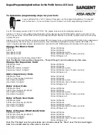 Preview for 8 page of Assa Abloy Sargent Profile G1-LU Programming Instructions Manual