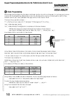 Preview for 12 page of Assa Abloy Sargent Profile G1-LU Programming Instructions Manual